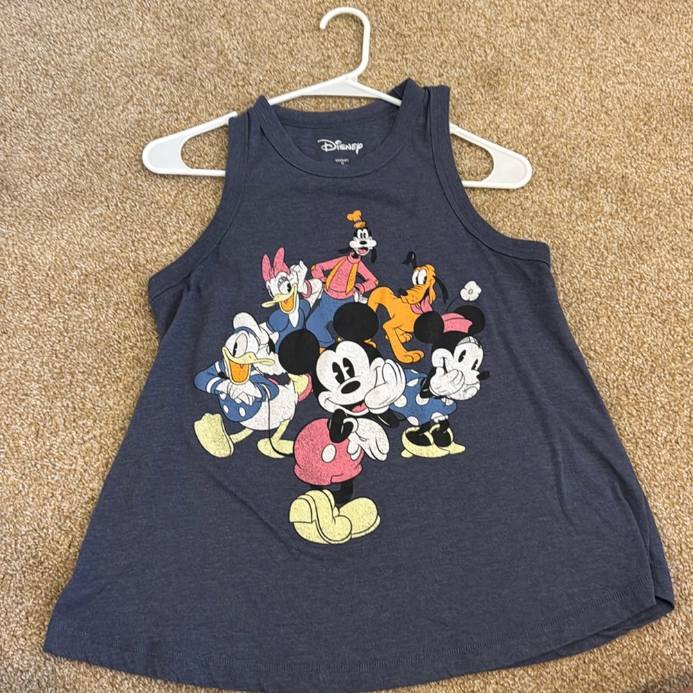 Navy Blue Mickey Mouse Fab 6 Tank Top Size Small